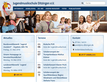 Tablet Screenshot of jugendmusikschule-ditzingen.de